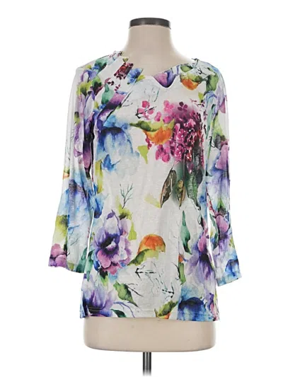 Pre-owned Parsley & Sage 3/4 Sleeve Blouse In White