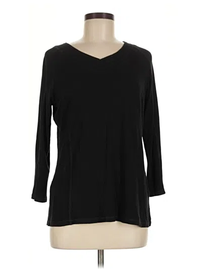 Pre-owned Parsley & Sage 3/4 Sleeve Top Black V-neck Tops