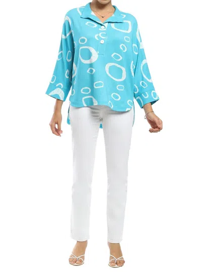 Parsley & Sage April Top In Turquoise In Blue