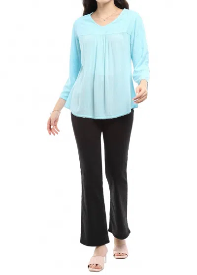 Parsley & Sage Casey Top In Sky Blue