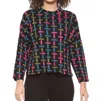 Parsley & Sage Cher Long Sleeve Top In Multi Color In Multi