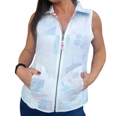 Parsley & Sage Echo Reversible Vest In Multicolor