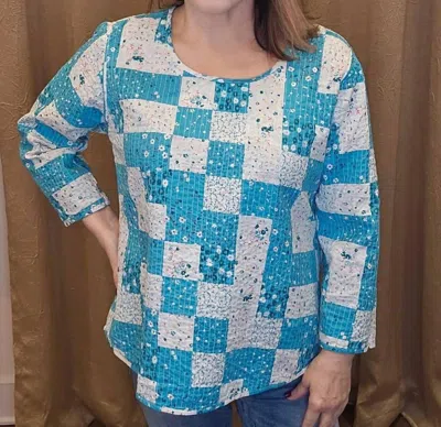 Parsley & Sage Elsie Reversible Top In Teal In Multi