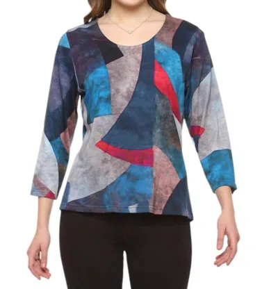 Parsley & Sage Georgia Top In Blue Multi