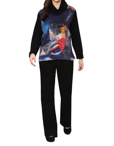 Parsley & Sage Heaven Cowl Top In Multi