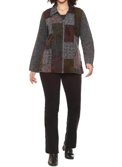 Parsley & Sage Inez Reversible Jacket In Grey In Multi