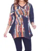 Parsley & Sage Jenna Button Tunic In Multi In Multi