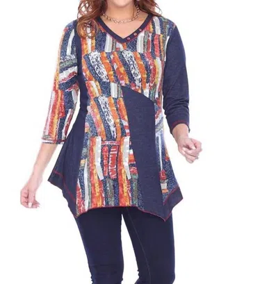 Parsley & Sage Jenna Button Tunic In Multi