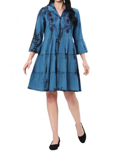 Parsley & Sage Judith Mini Dress In Navy Blue