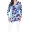 Parsley & Sage Lily Pond Asymmetrical Top In Multi In Multi