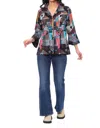 Parsley & Sage Mamie Flare Shirt In Multi In Multi