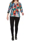 Parsley & Sage Orly Top In Multi Color In Multi