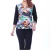 Parsley & Sage Rosa Zig Zag Top In Multi In Multi
