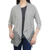 PARSLEY & SAGE SIMONE SHAWL JACKET IN BLACK/WHITE