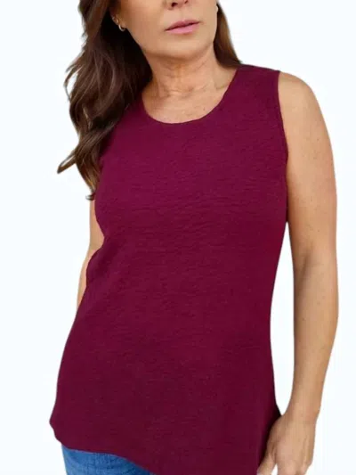 Parsley & Sage Sleeveless Tank In Burgundy