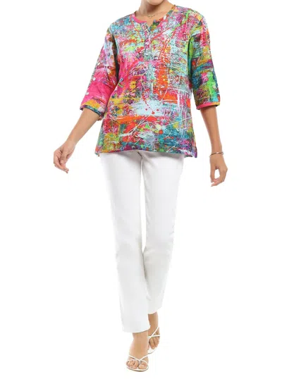 Parsley & Sage Starla Top In Pink Multi