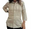 Parsley & Sage Talia Long Shirt In Neutral In Neutral