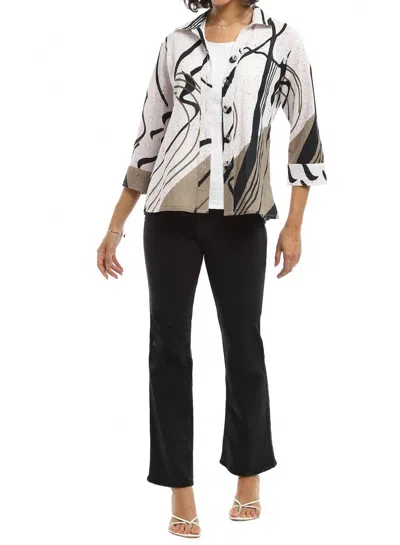 Parsley & Sage Tawnie Shirt In White Multi