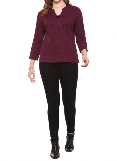 Parsley & Sage Viola Top In Purple In Red