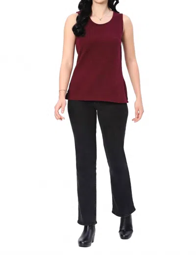 Parsley & Sage Wanda Tank Top In Wine In Burgundy