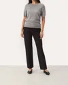 Part Two Everlotta Short Sleeve Cashmere Sweater In Grey Melange In Gray