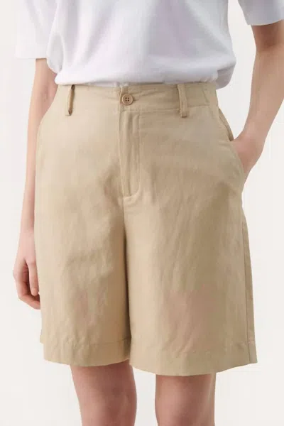 Part Two Gentina Shorts In White Pepper In Brown