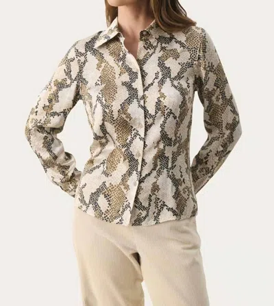Part Two Lenda Shirt In French Oak Snake Print / Nature In Multi