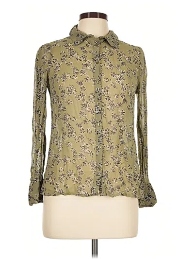 Pre-owned Part Two Long Sleeve Blouse In Green