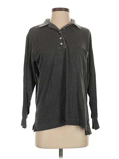 Pre-owned Part Two Long Sleeve Polo Shirt In Gray