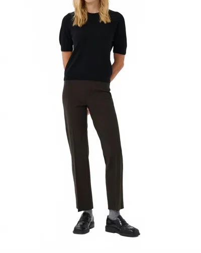 Part Two Ponta Straight Leg Pants In Chocolate Ganache In Black