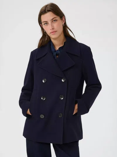 Part Two Satina Jacket In Dark Navy In Blue