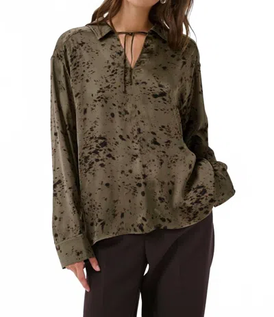 Part Two Sheena Blouse In Tarmac Scattered Texture Print In Multi