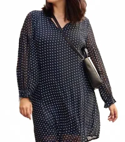 Part Two Women's Botella Dress In Dark Navy Dot In Blue