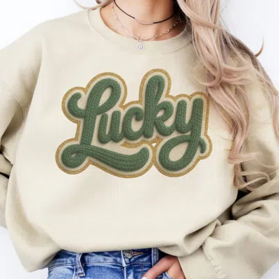Par.tees By Party On St. Patrick's Day Yarn Knitted Sweatshirt In Sand In Multi