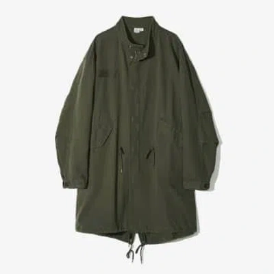 Partimento Vintage Washed M-65 Fishtail Coat In Khaki In Neutrals