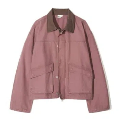 Partimento Vintage Washed Wide Work Jacket In Pink