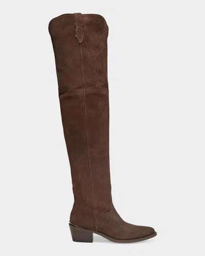 Partlow Julia 55mm Suede Over-the-knee Boots In Moro
