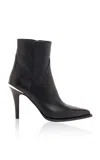 Partlow Nancy Leather Ankle Boots In Black
