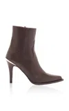 Partlow Nancy Leather Ankle Boots In Brown