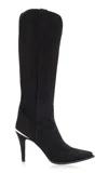 Partlow Tania Western Suede Boots In Black