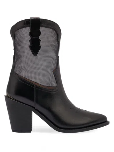 Partlow Women's 90mm Sue Mesh Booties In Nero