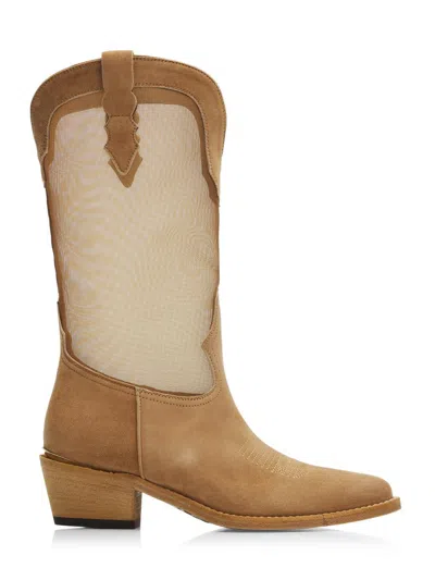 Partlow Women's Gemma 55mm Suede & Mesh Cowboy Boots In Brown