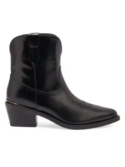 Partlow Women's Julia 55mm Leather Ankle Boots In Black