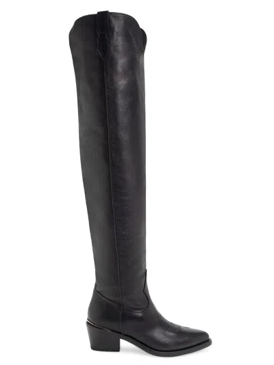 Partlow Women's Julia 55mm Over-the-knee Leather Boots In Black