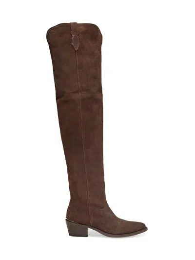 Partlow Women's Julia 55mm Suede Over-the-knee Boots In Burgundy