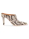 Partlow Kelley Python-embossed Western Mule Pumps
