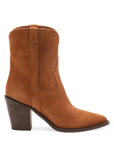 Partlow Women's Leigh Anne 90mm Suede Ankle Boots In Brown