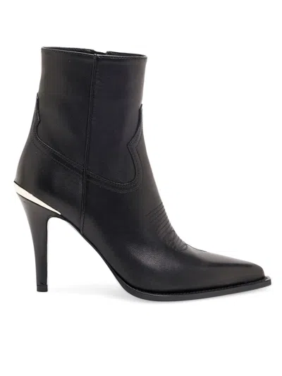 Partlow Women's Nancy Leather Ankle Boots In Nero