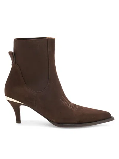 Partlow Women's Wilder 60mm Suede Ankle Boots In Brown