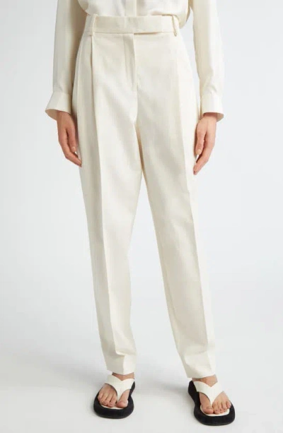 Partow Bacall Cotton Stretch Twill Trousers In Ecru